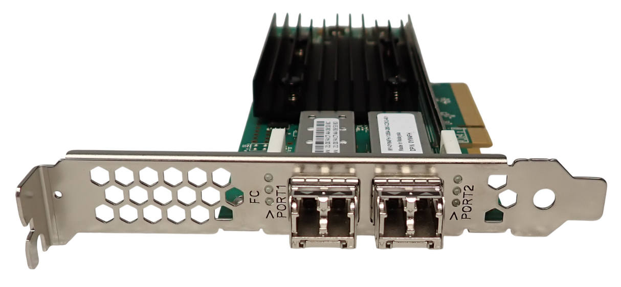 Dell QLogic QLE2772N Dual Port 32Gb FC SFP+ Host Bus Adapter HBA YM4FH + 2x SFPs