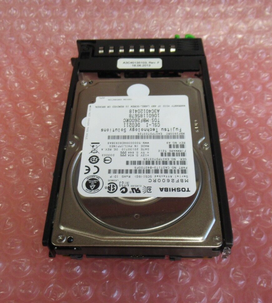 Fujitsu CA07173-B40700FS A3C40120418 Enterprise 600GB 10000RPM SAS 16MB 2.5" HDD