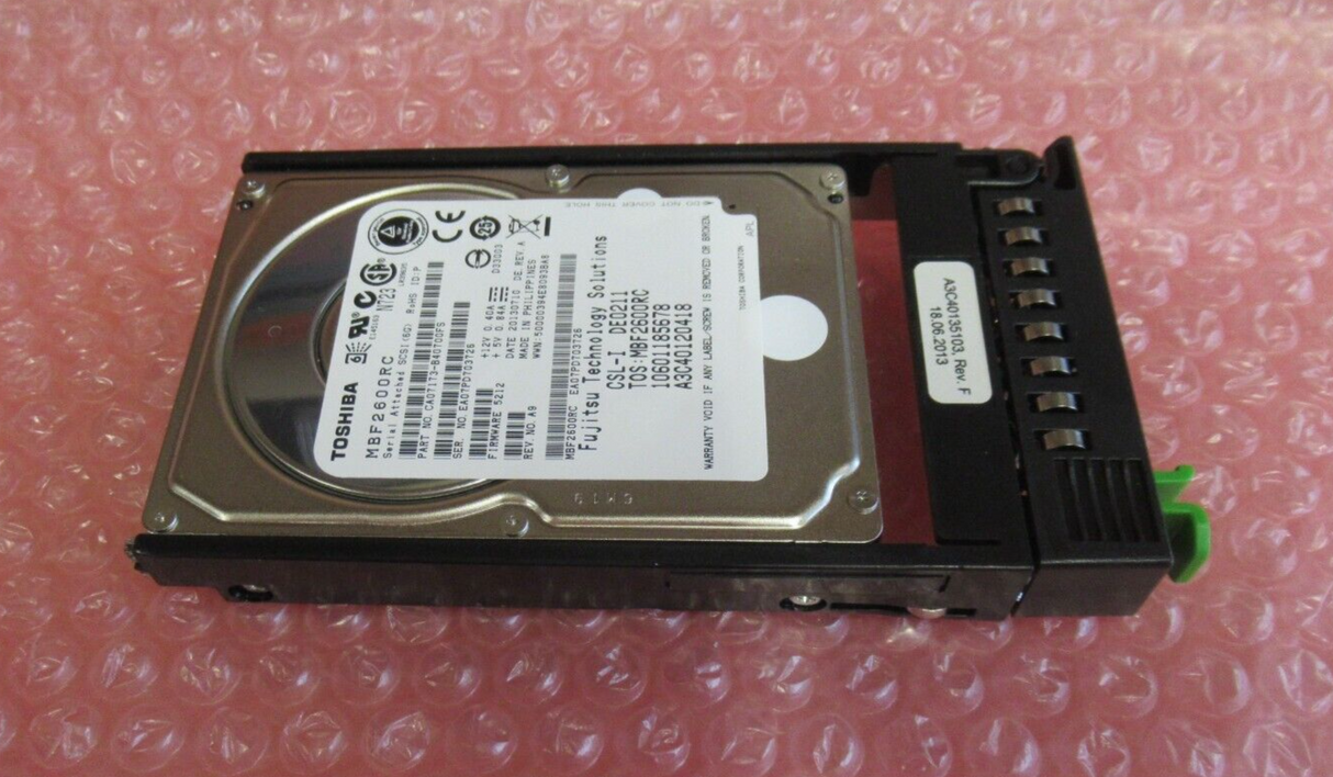 Fujitsu CA07173-B40700FS A3C40120418 Enterprise 600GB 10000RPM SAS 16MB 2.5" HDD