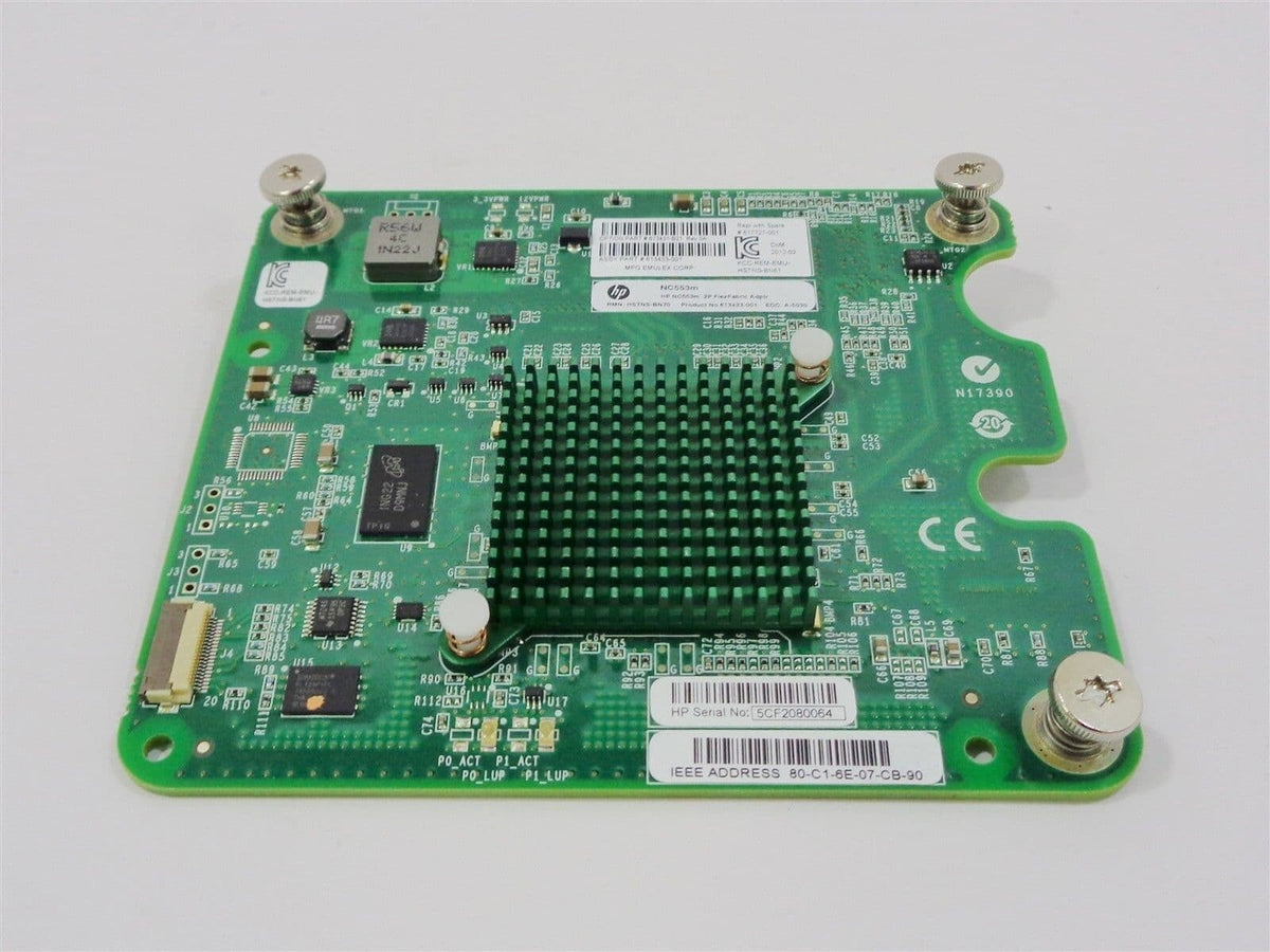 NEW HP NC553M Dual Port 10Gbs FlexFabric Mezzanine Adapter 617727-001 613431-B21