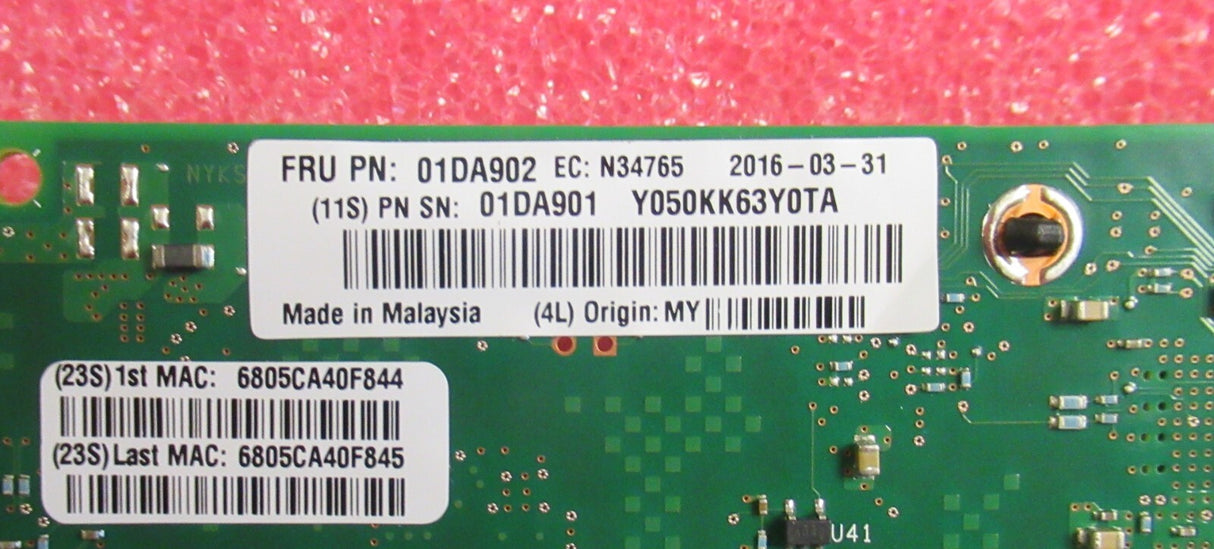Lenovo IBM Intel X710-DA2 Dual Port 10GB SFP+ PCIe PCI-E 01DA901 01DA902 HH