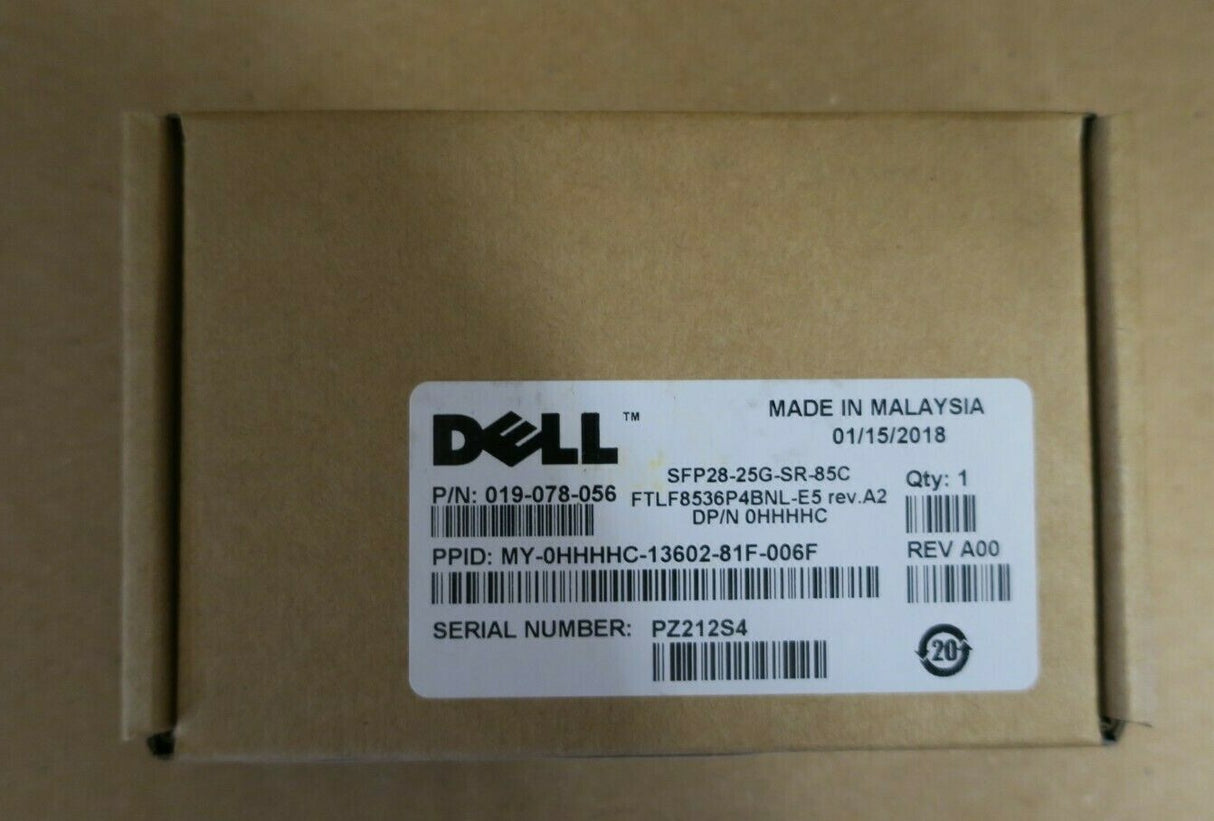 NEW DELL GBIC Module 25Gbps SR SW SFP28 HHHHC SFP28-25G-SR-85C LC 850nm SFP