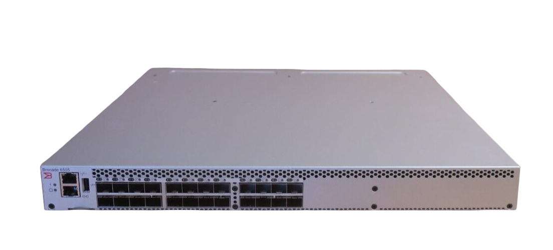 Brocade 6505 24x 16Gb SFP Port FC SAN Switch NA-6505-12-16G-MC-1R 12-Active +Lic