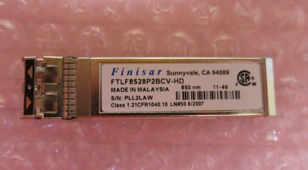 4 x Finisar FTLF8528P2BCV-HD 8G Fibre Channel SFP+ 850nm 500m Transceiver Module
