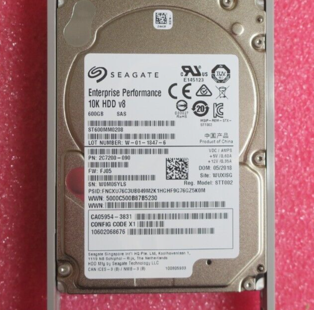 Fujitsu Eternus 600GB 10K SAS 12G 2.5" Hard Drive HDD CA08226-E885 For DX S3/S4