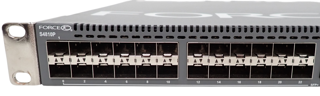 Force10 S4810P S4810-01-64F 48x 10GE SFP+ + 4x 40GE QSFP+ Switch F2B OS9 1x PSU