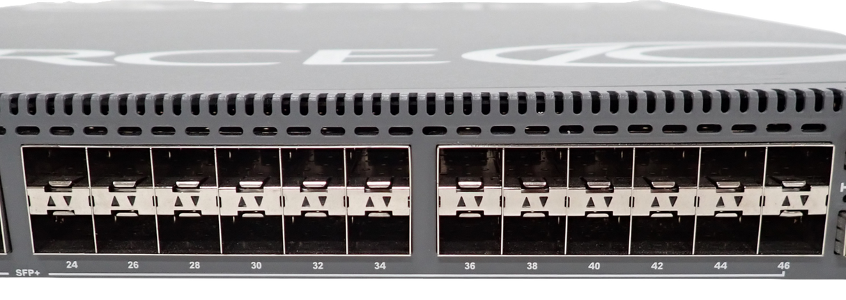 Force10 S4810P S4810-01-64F 48x 10GE SFP+ + 4x 40GE QSFP+ Switch F2B OS9 1x PSU