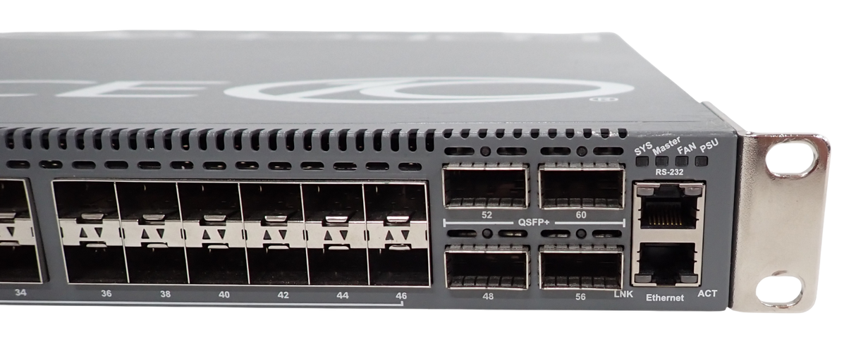 Force10 S4810P S4810-01-64F 48x 10GE SFP+ + 4x 40GE QSFP+ Switch F2B OS9 1x PSU