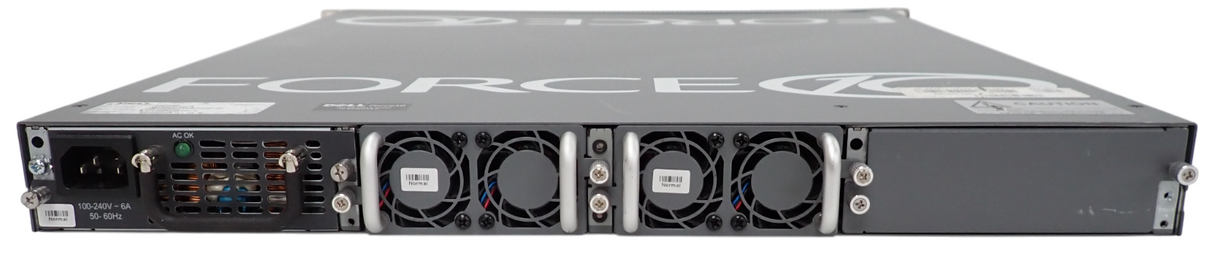 Force10 S4810P S4810-01-64F 48x 10GE SFP+ + 4x 40GE QSFP+ Switch F2B OS9 1x PSU