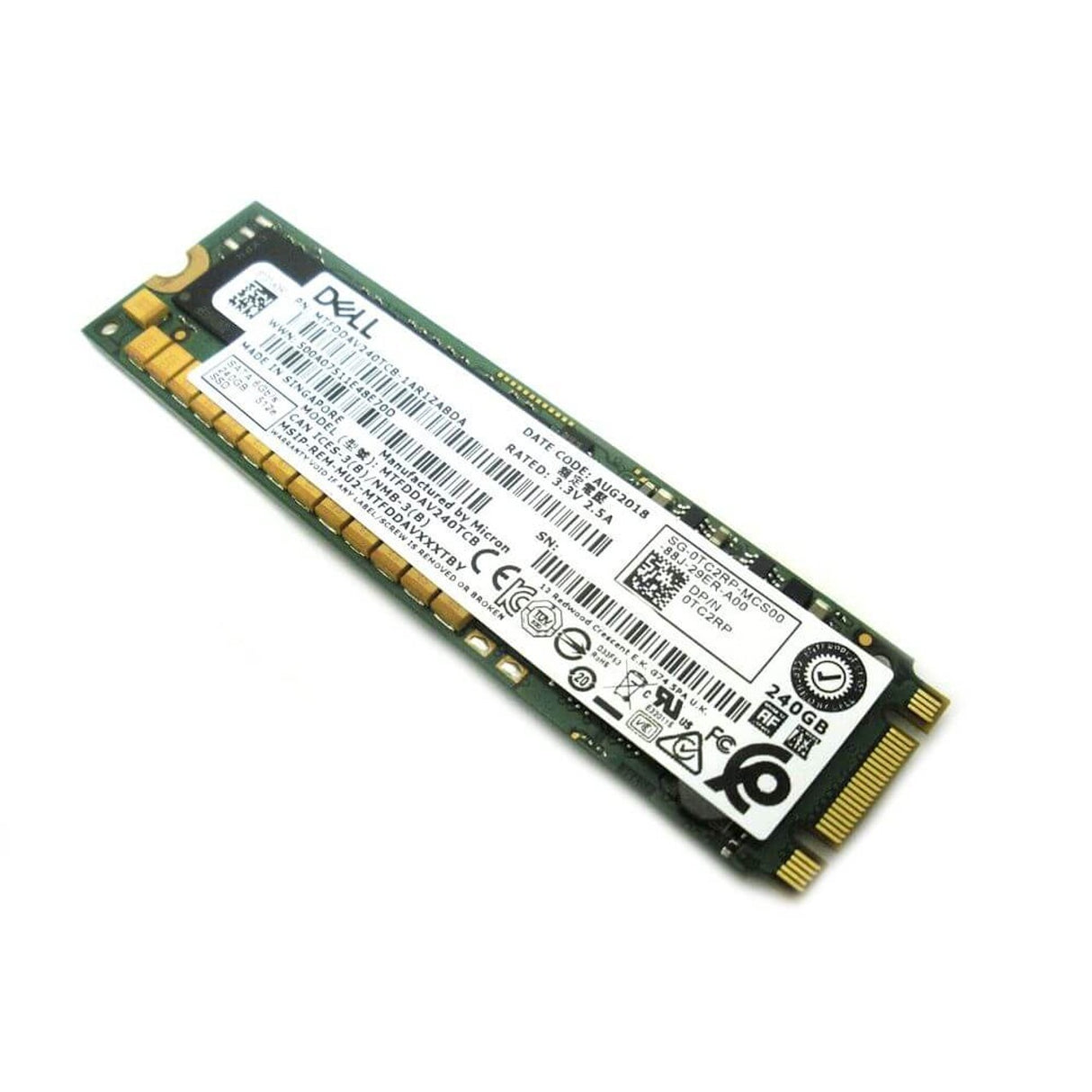 Dell 240GB M.2 SATA 6Gb/s RI Solid State Drive SSD TC2RP 0TC2RP