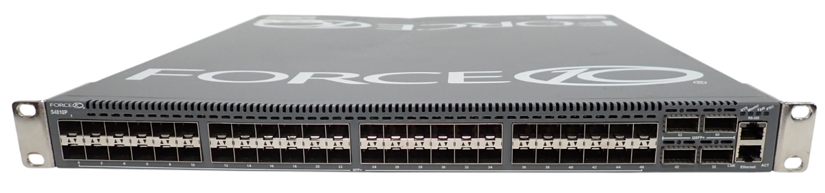 Force10 S4810P S4810-01-64F 48x 10GE SFP+ + 4x 40GE QSFP+ Switch F2B OS9 +1x PSU