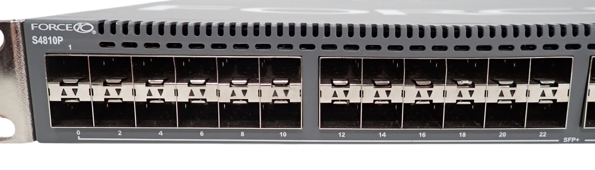 Force10 S4810P S4810-01-64F 48x 10GE SFP+ + 4x 40GE QSFP+ Switch F2B OS9 +1x PSU