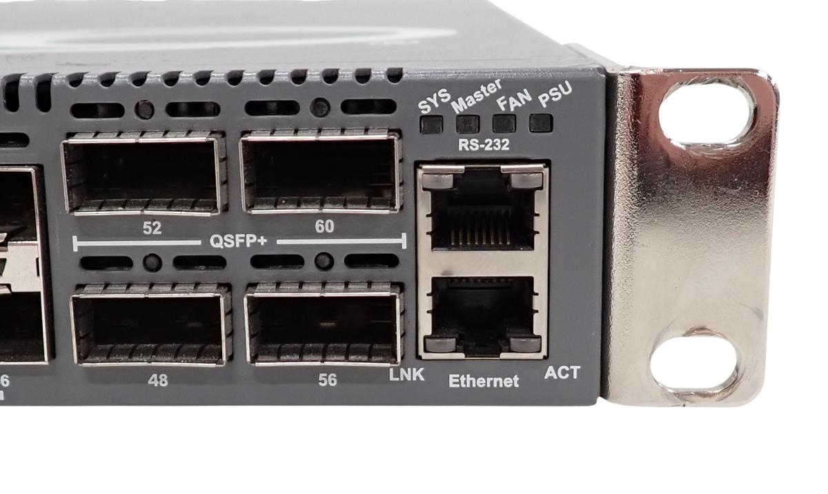 Force10 S4810P S4810-01-64F 48x 10GE SFP+ + 4x 40GE QSFP+ Switch F2B OS9 +1x PSU