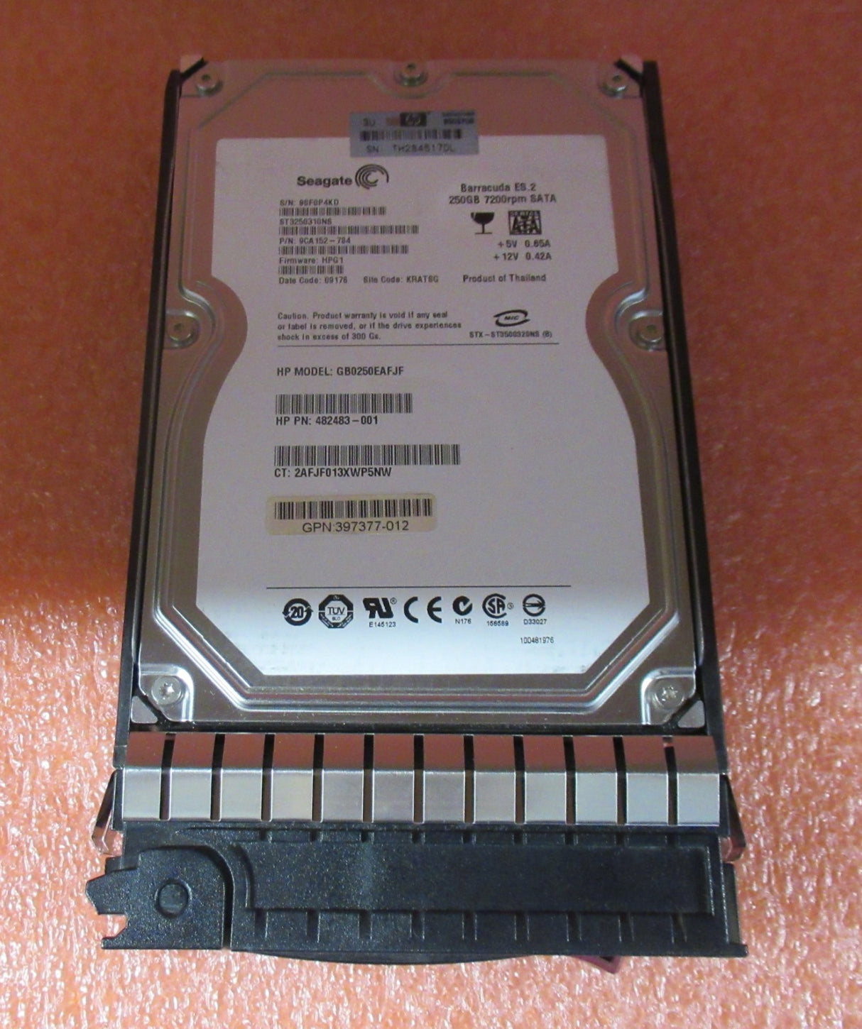 HP 459318-001 458926-B21 250GB 7200RPM SATA 3Gbps Hot Swap 3.5" Internal HDD