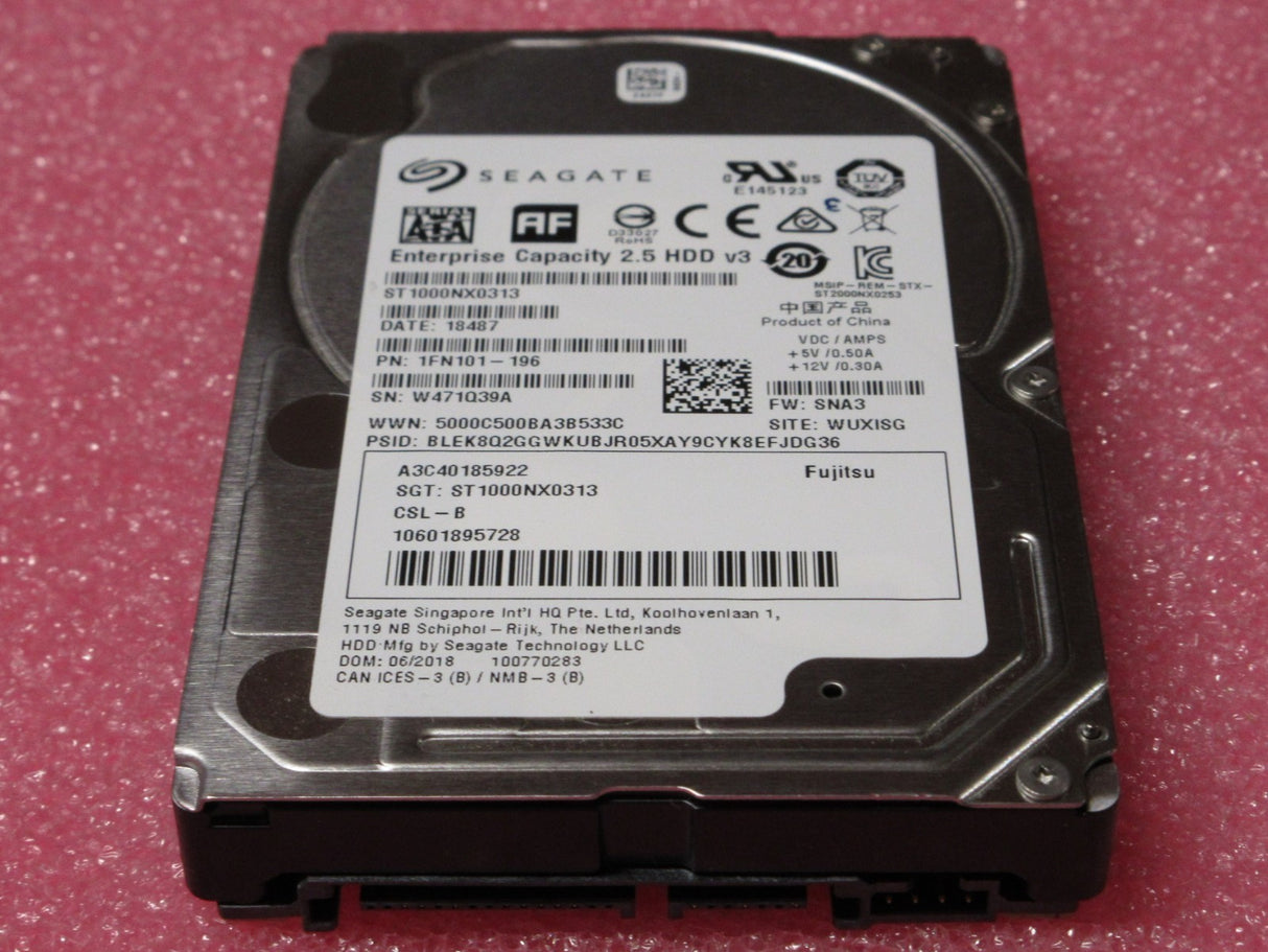 Fujitsu 1TB 7.2K 2.5" 6G SATA A3C40185922 Seagate ST1000NX0313 HDD 10601895728