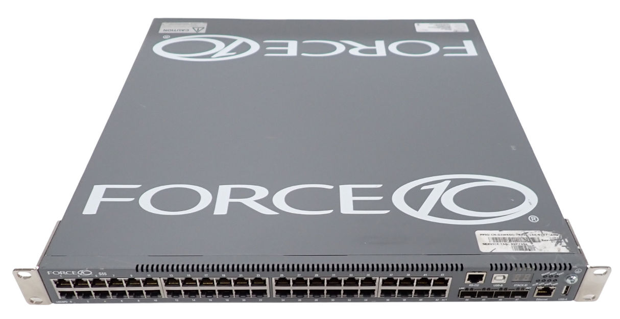 Force10 S55-01-GE-44T S55T 44x 1G RJ45 4x 1G SFP F2B Switch OS8 + S55-10GE-2SFP+