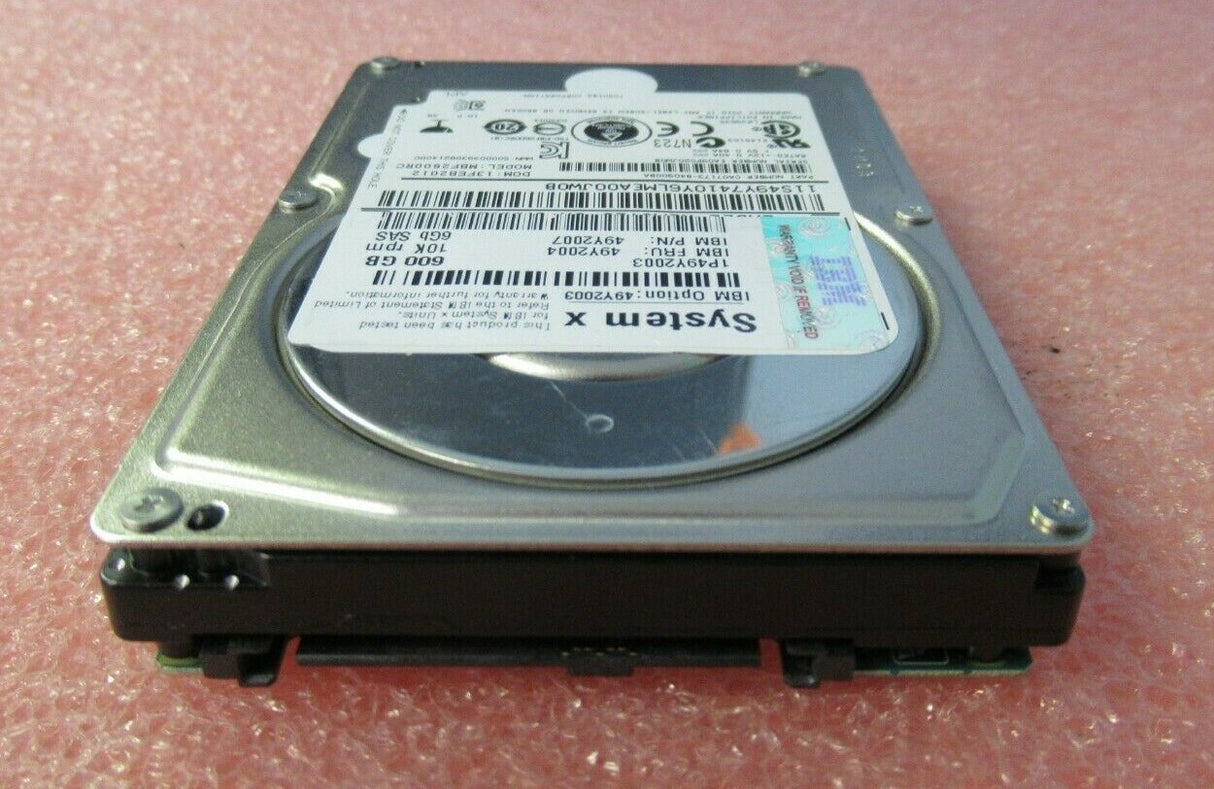 IBM 600GB 2.5" SAS 6GB/s 10K 16MB Server Hard Drive HDD 49Y2004 49Y2007