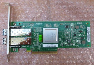 Qlogic Dell QLE2562 PCI-E 8GB Dual Fibre HBA Host Bus Adapter MFP5T + 2x 8Gb SFP