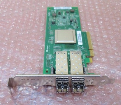 Qlogic Dell QLE2562 PCI-E 8GB Dual Fibre HBA Host Bus Adapter MFP5T + 2x 8Gb SFP