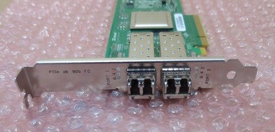 Qlogic Dell QLE2562 PCI-E 8GB Dual Fibre HBA Host Bus Adapter MFP5T + 2x 8Gb SFP