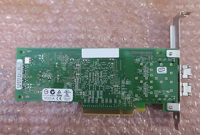 Qlogic Dell QLE2562 PCI-E 8GB Dual Fibre HBA Host Bus Adapter MFP5T + 2x 8Gb SFP