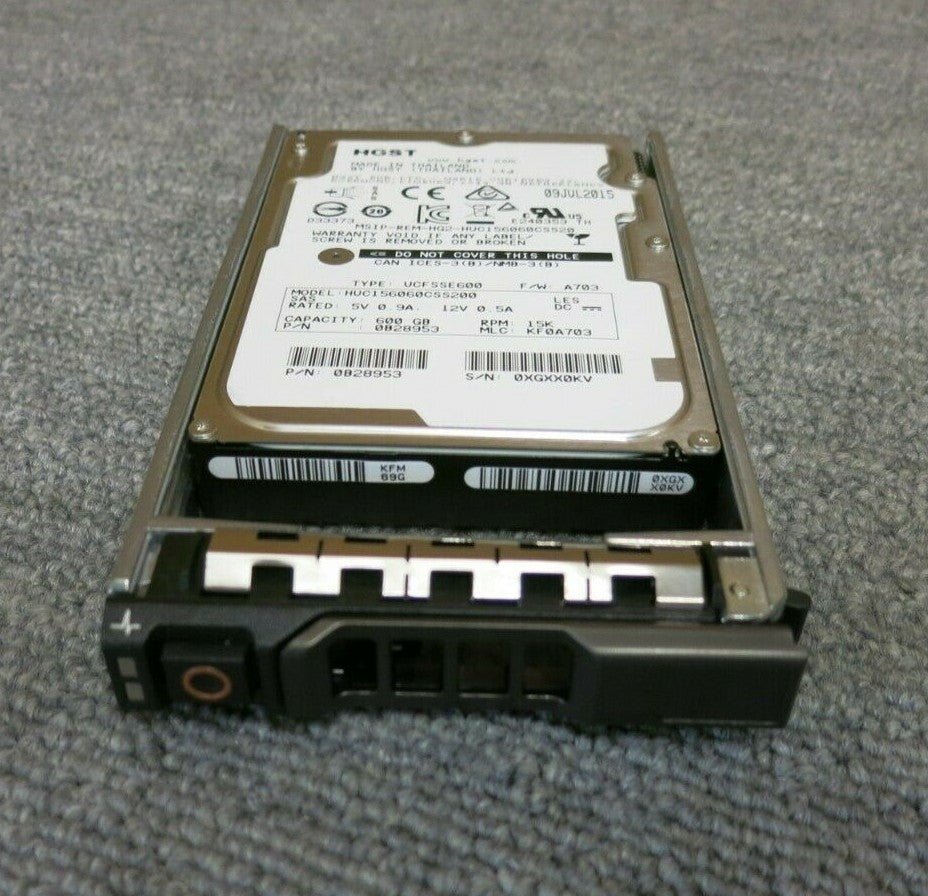 HGST Ultrastar HUC156060CSS200 0B28953 600GB 15000RPM 128MB 2.5" SAS Hard Drive