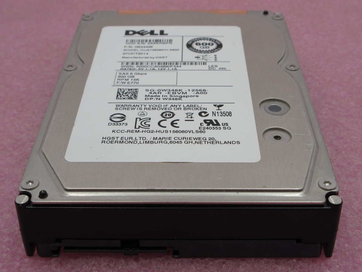 Dell Seagate 600GB 3.5" SAS 6Gb/s 15K 16MB HDD ST3600002SS W348K 0W348K