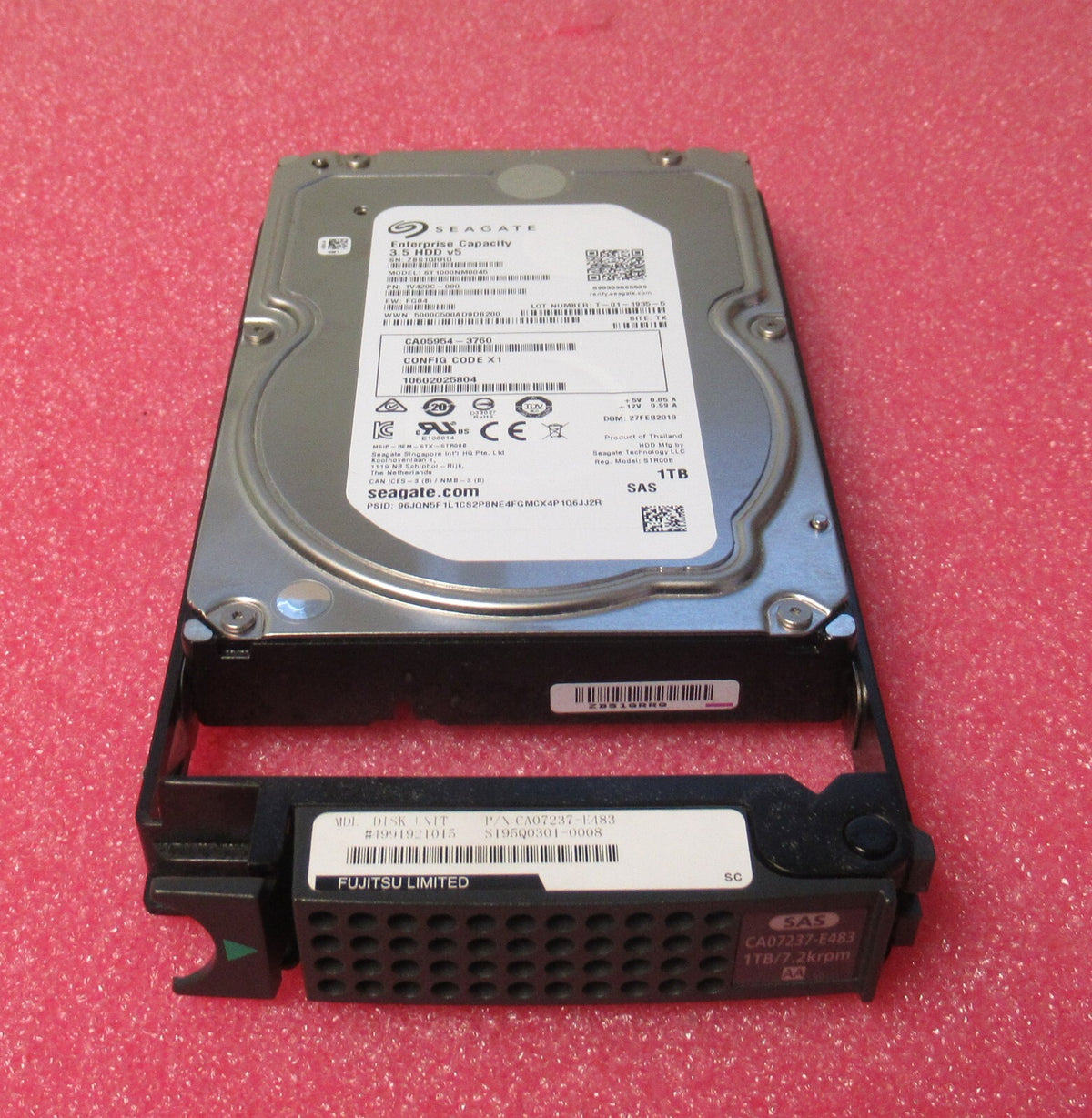 Fujitsu CA07237-E483 Eternus 3.5" 1TB 7.2K 128MB SAS 12Gb/s HDD In Caddy