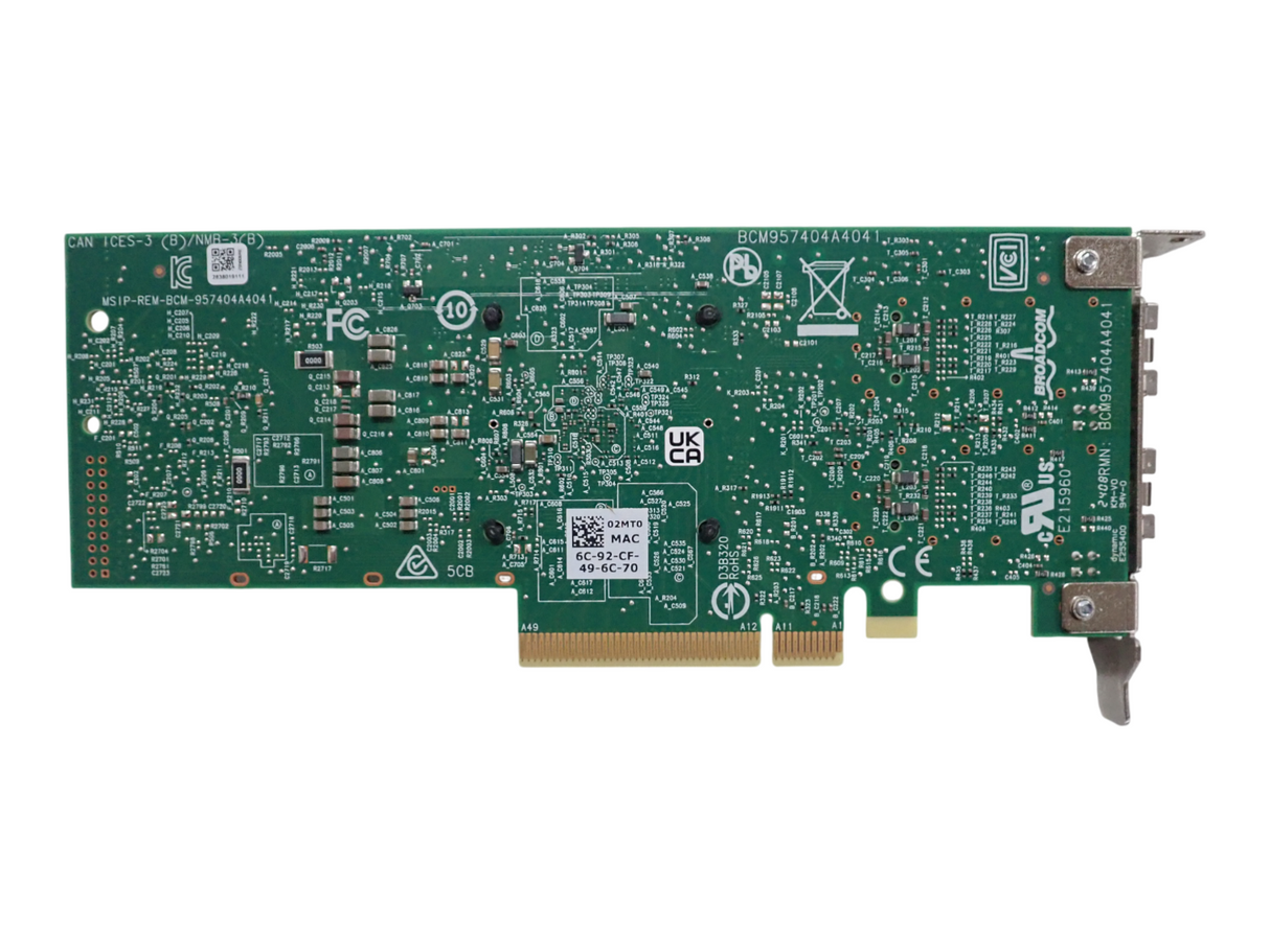 NEW Dell Broadcom 57414 Dual Port 25GbE SFP28 Low Profile Network Adapter 02MT0