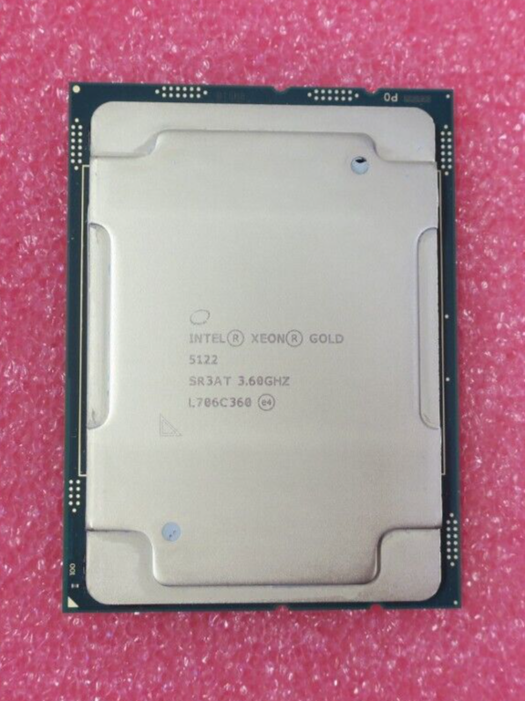 Intel Xeon Quad Core Gold 5122 3.60GHz 16.5MB L3 LGA3647 Processor CPU SR3AT