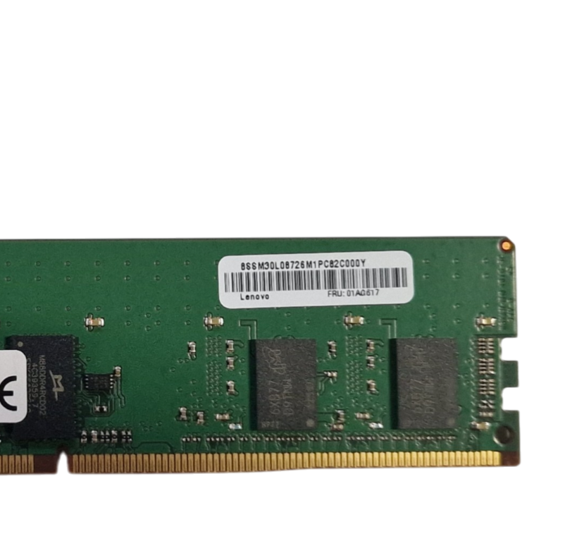 Micron MTA9ASF1G72PZ-2G6B1Q1 Lenovo 8GB 1Rx8 PC4-2666V ECC RDIMM RAM 01AG617