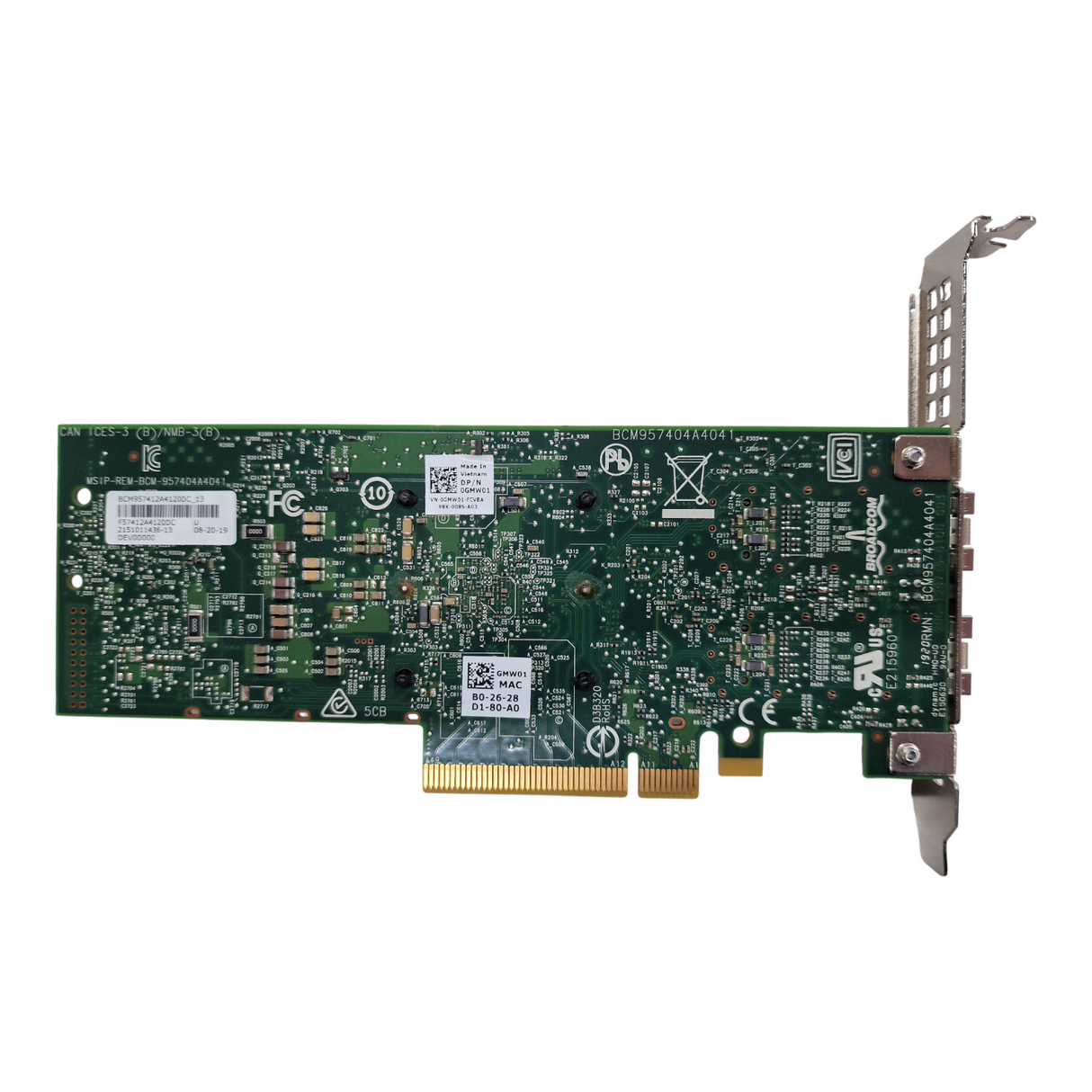 Dell Broadcom 57412 Dual Port 10Gb SFP+ Low Profile PCIe x8 Network Card GMW01
