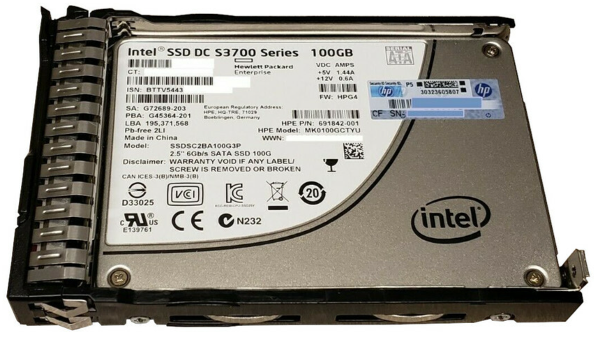 HP 100GB SATA 6GB/s EMLC SFF 2.5-IN SSD 692164-001 691862-B21 MK0100GCTYU