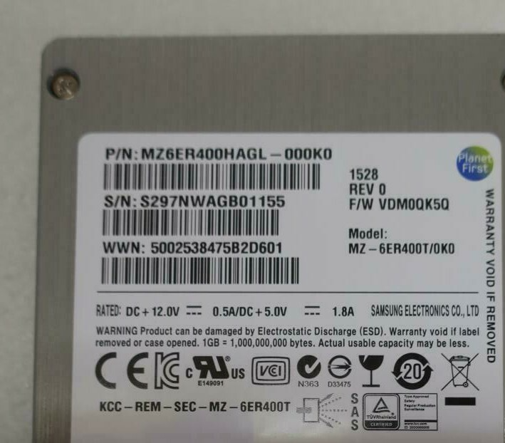 Samsung SM1625 400GB SAS 6Gbs eMLC 2.5" Solid State Drive SSD MZ6ER400HAGL-000K0