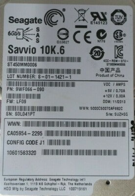 Fujitsu Eternus DX 450GB S2 2.5" SAS 6Gb/s 10K Hard Drive HDD CA07339-E585