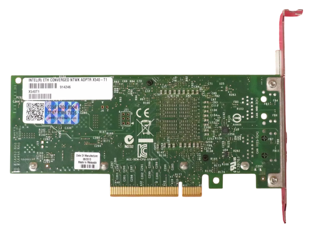 Intel X540-T1 RJ45 10GbE Base-T PCIe Ethernet Converged Network Adapter X540T1