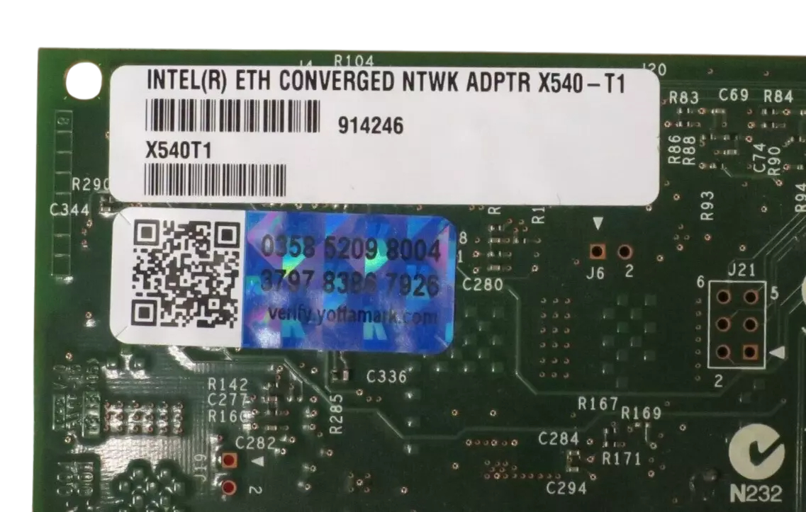 Intel X540-T1 RJ45 10GbE Base-T PCIe Ethernet Converged Network Adapter X540T1