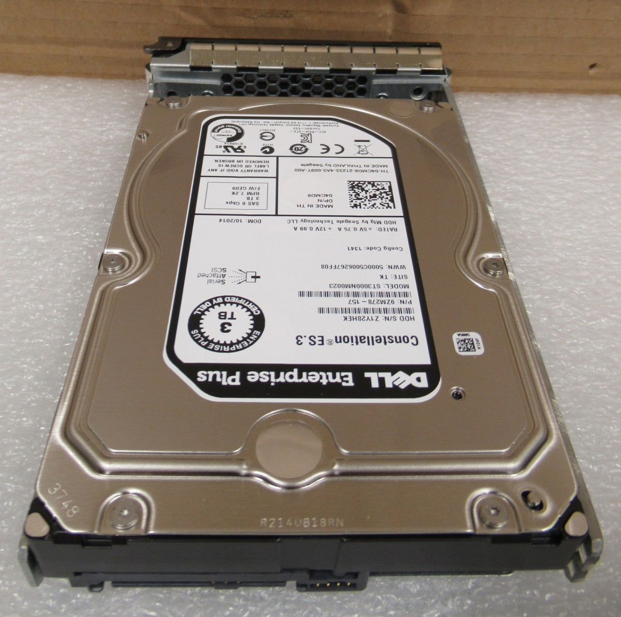 Dell Compellent Enterprise Plus 3TB 3.5" SAS 6Gb/s 7.2K 128MB HDD SC200 4CMD9