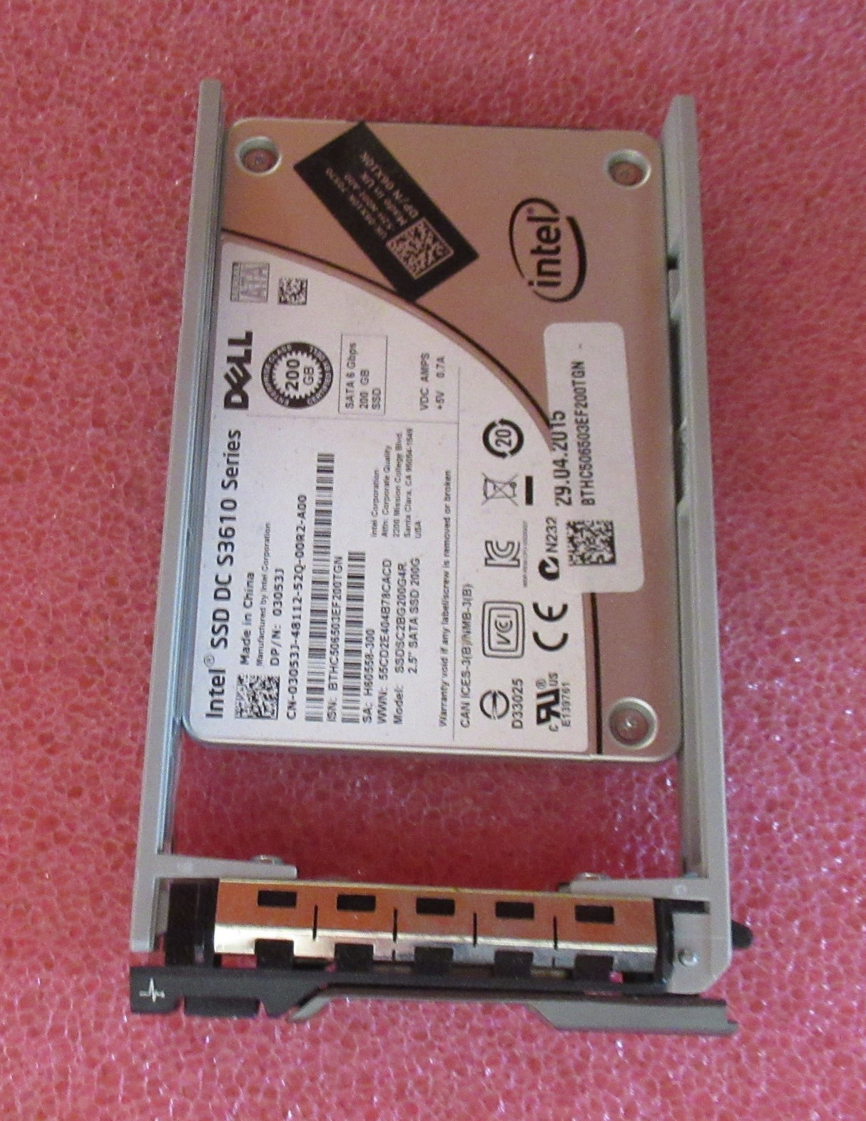 Dell Intel 3053J SSDSC2BG200G4R DC S3610 Series 200GB MLC SATA 6Gbps 2.5" SSD