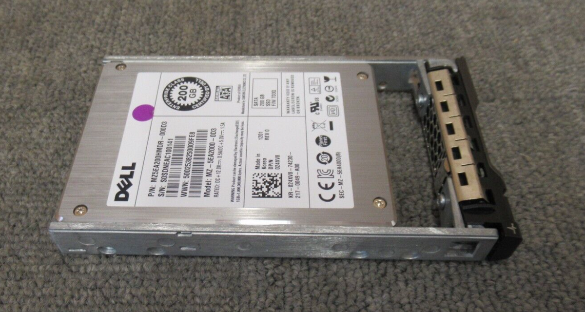 Dell SSD Samsung MZ5EA200HMDR 24XV8 200GB SATA 2.5" Solid State Drive