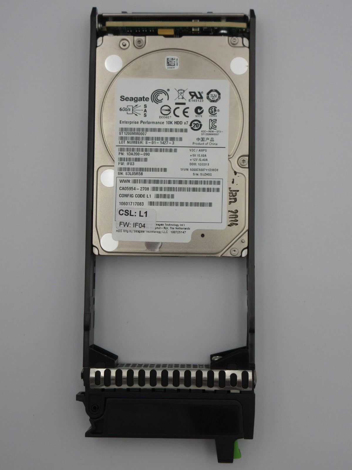 Fujitsu Eternus DX S3 1.2TB 10K SAS 6Gb/s 2.5" HDD CA05954-2708 CA07670-E615
