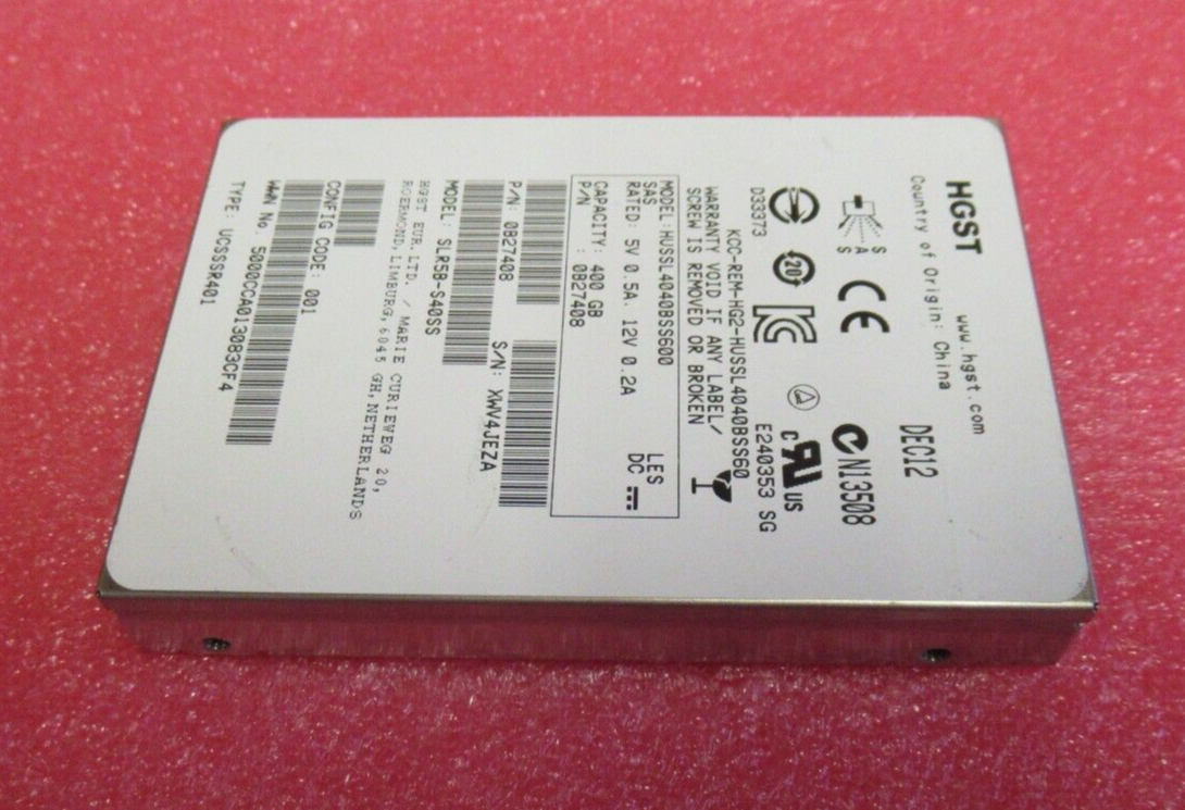 Hitachi HUSSL4040BSS600 0B27408 400GB 2.5" SAS SSD Solid State Drive
