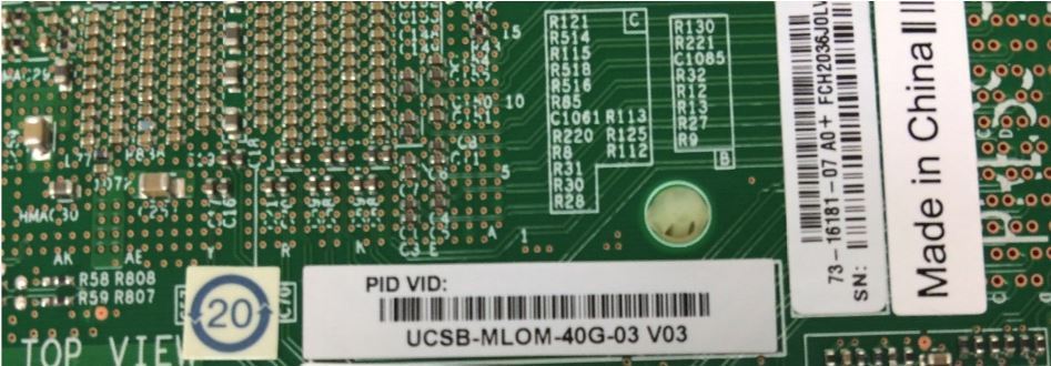 Cisco VIC 1340 73-16181-05 68-5249-05 2-Port 40Gb Modular LOM Interface Card