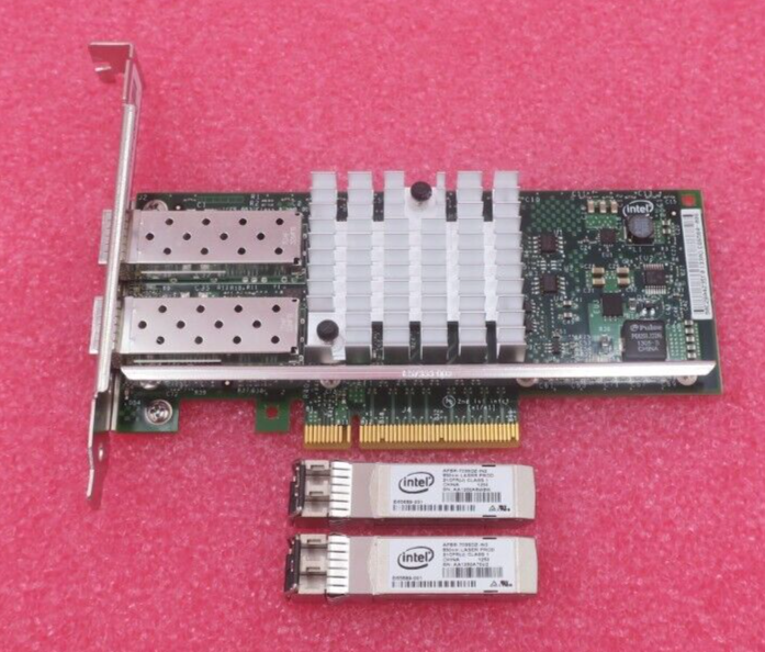 NetApp Intel X520-DA2 Dual Port 10Gb SFP+ PCIe Network Adapter 111-01232 +2x SFP