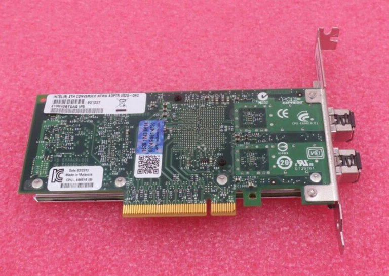 NetApp Intel X520-DA2 Dual Port 10Gb SFP+ PCIe Network Adapter 111-01232 +2x SFP