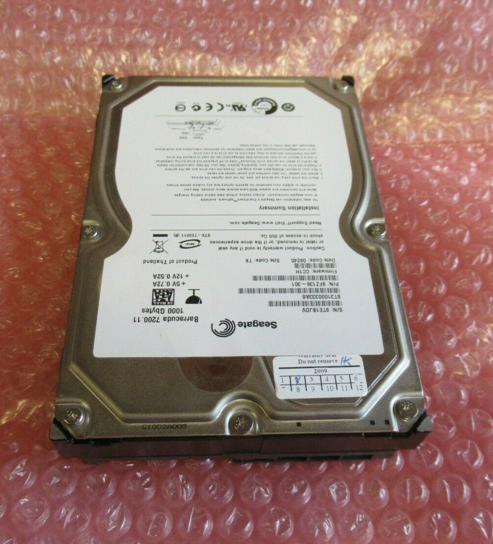 Seagate ST31000333AS Barracuda 7200.11 1TB 7200RPM SATA 32MB 3.5" Internal HDD