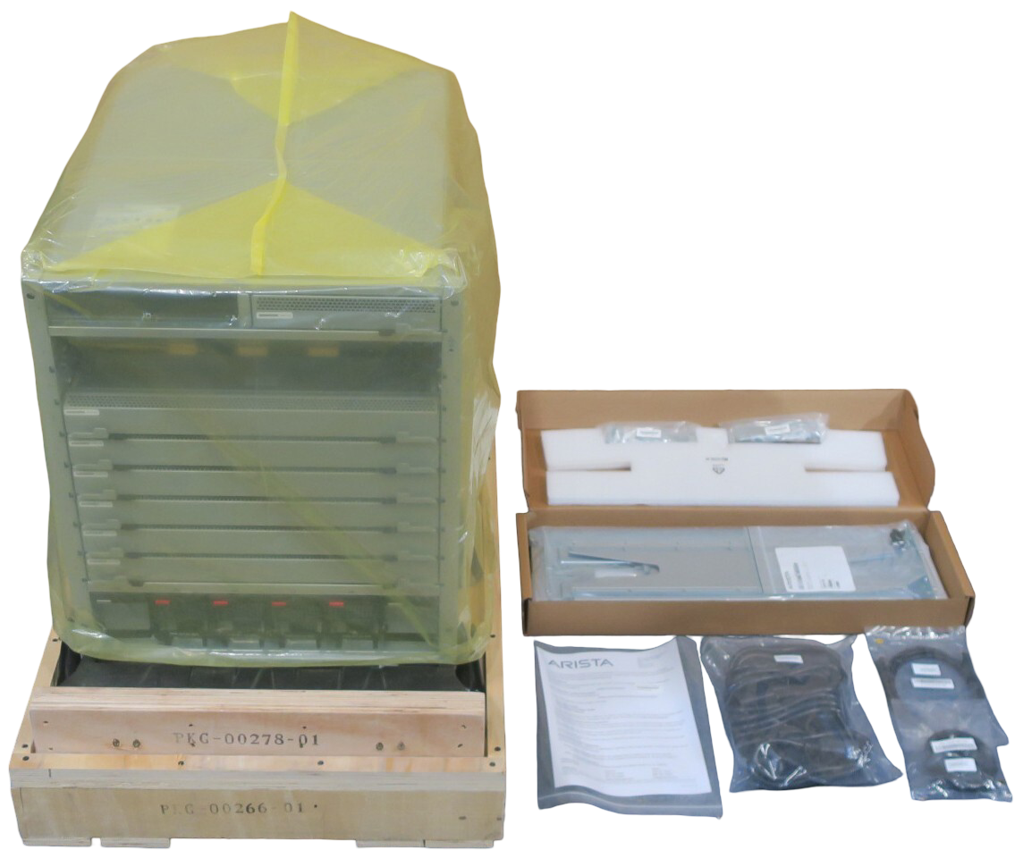 NEW Arista DCS-7308 7300 Series 8-Slot Switch Chassis + 4x PWR-3KT-AC-RED PSU