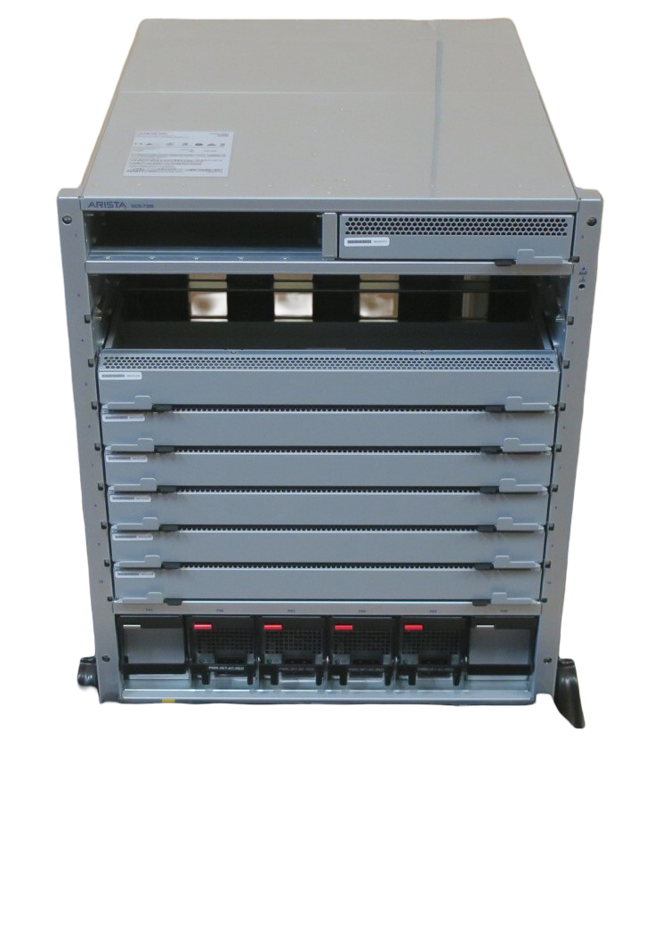 NEW Arista DCS-7308 7300 Series 8-Slot Switch Chassis + 4x PWR-3KT-AC-RED PSU