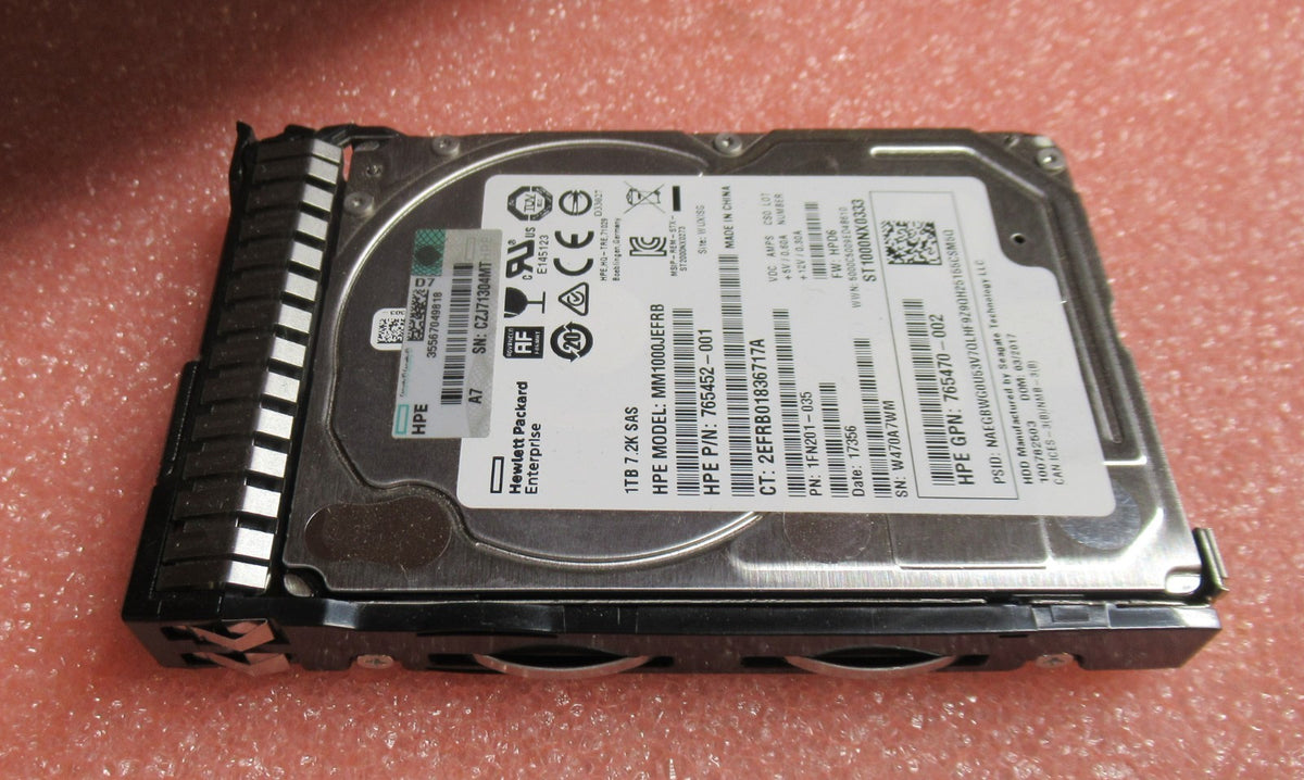 HP 765872-001 765464-B21 1TB 7.2k 12G hot plug ProLiant HDD hard drive