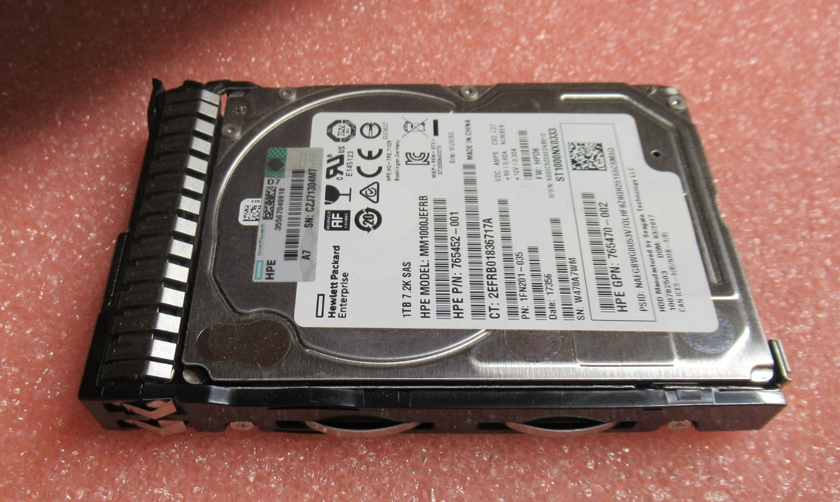 HP 765872-001 765464-B21 1TB 7.2k 12G hot plug ProLiant HDD hard drive
